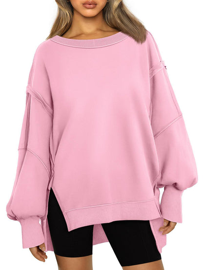 Pull à capuche à col rond pour femmes